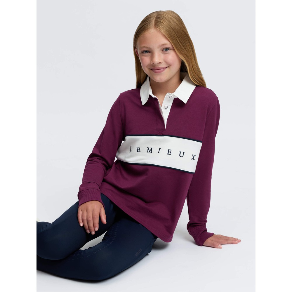 LeMieux Young Rider Riley Rugby Shirt  - Blackberry 