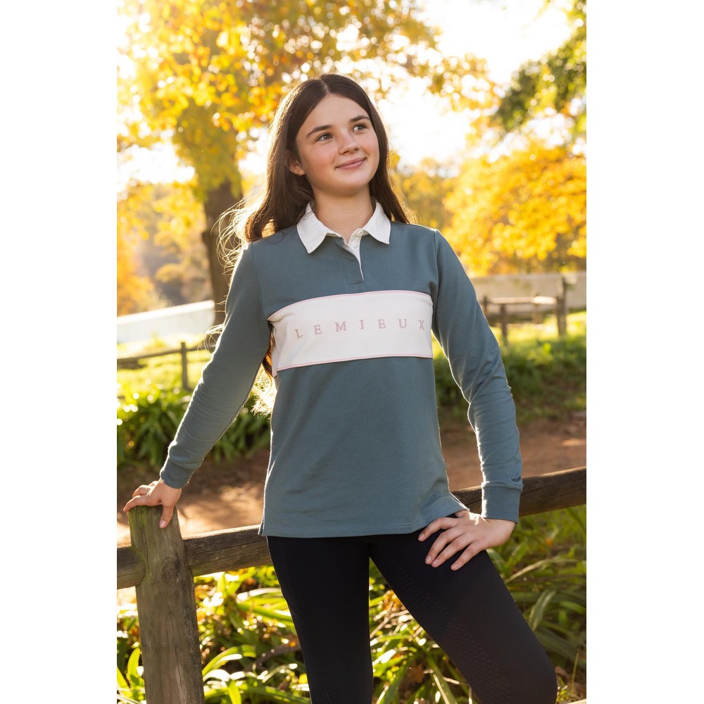 LeMieux Young Rider Riley Rugby Shirt - Aloe