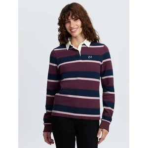 LeMieux Sloane Stripe Rugby Shirt  - Bramble in Bramble