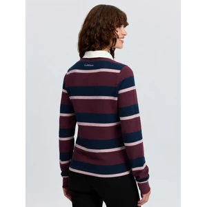 LeMieux Sloane Stripe Rugby Shirt  - Bramble in Bramble