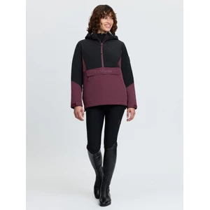 LeMieux Phoebe Half Zip Waterproof Anorak - Black/Bramble in Black/Bramble