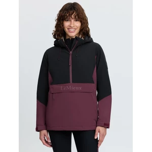 LeMieux Phoebe Half Zip Waterproof Anorak - Black/Bramble in Black/Bramble