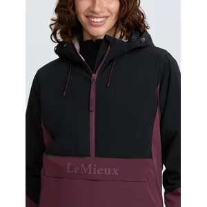 LeMieux Phoebe Half Zip Waterproof Anorak - Black/Bramble in Black/Bramble