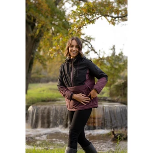 LeMieux Phoebe Half Zip Waterproof Anorak - Black/Bramble in Black/Bramble