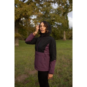 LeMieux Phoebe Half Zip Waterproof Anorak - Black/Bramble in Black/Bramble