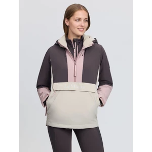LeMieux Phoebe Half Zip Waterproof Anorak  - Wild Rose in Wild Rose