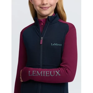LeMieux Young Rider Bethany Zip Through Mid Layer - Blackberry in Blackberry