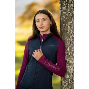 LeMieux Young Rider Bethany Zip Through Mid Layer - Blackberry in Blackberry