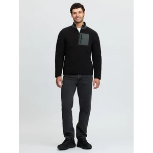 LeMieux Mens Borg Half Zip Sweat  - Black 