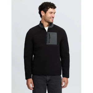 LeMieux Mens Borg Half Zip Sweat  - Black in Black