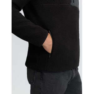 LeMieux Mens Borg Half Zip Sweat  - Black in Black