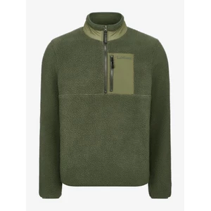 LeMieux Mens Borg Half Zip Sweat  - Olive in Olive