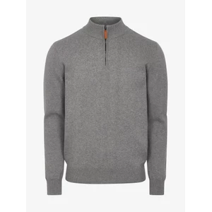 LeMieux Mens Quarter Zip Knit  - Grey in Grey