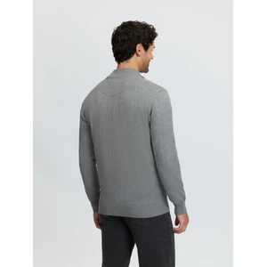 LeMieux Mens Quarter Zip Knit  - Grey in Grey