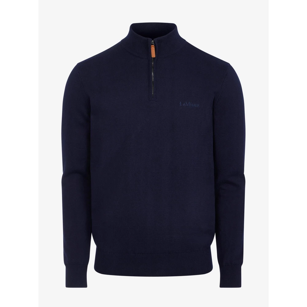 LeMieux Mens Quarter Zip Knit - Navy in Navy