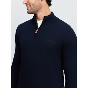 LeMieux Mens Quarter Zip Knit - Navy in Navy