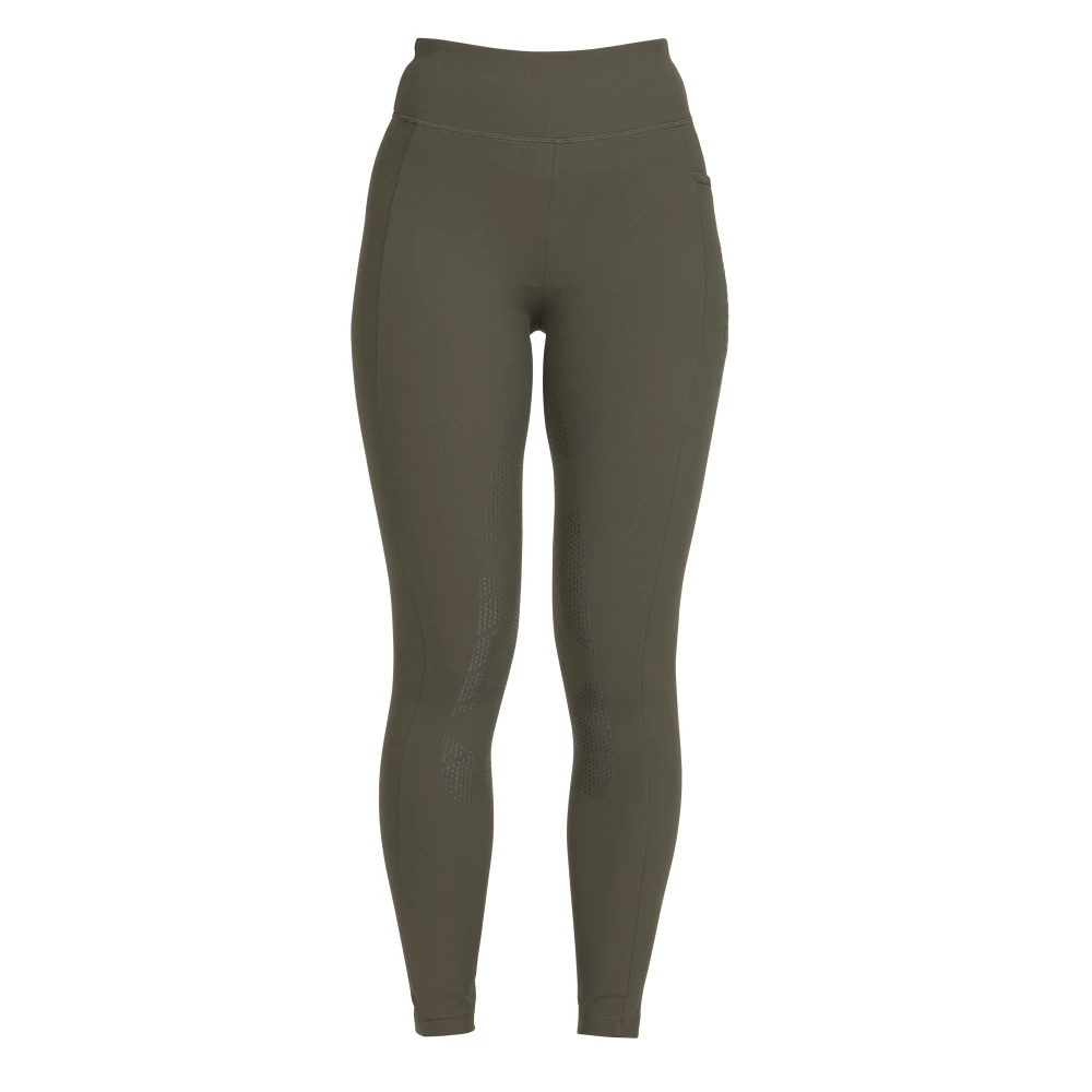 Aubrion React Winter Riding Tights - Khaki in Khaki