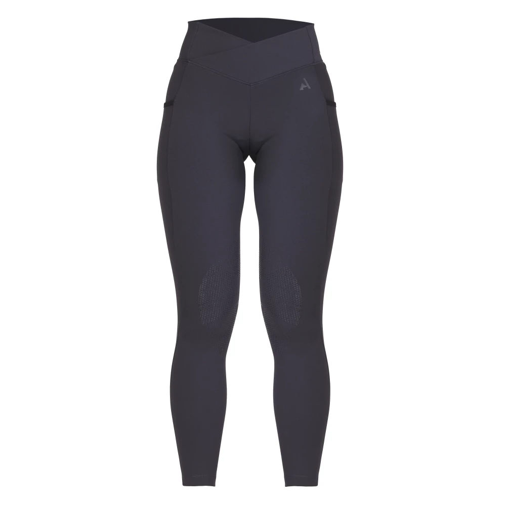 Aubrion React Crossover Riding Tights - Charcoal in Charcoal