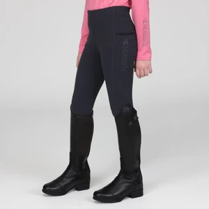 Aubrion React Winter Riding Tights- Young Rider - Charcoal in Charcoal