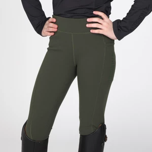 Aubrion React Winter Riding Tights- Young Rider - Khaki in Khaki