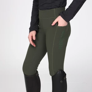 Aubrion React Winter Riding Tights- Young Rider - Khaki in Khaki