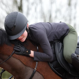 Aubrion React Winter Base Layer - Young Rider - Charcoal in Charcoal
