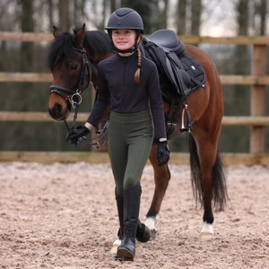 Aubrion React Winter Base Layer - Young Rider - Charcoal in Charcoal