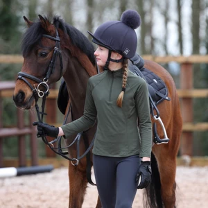Aubrion React Winter Base Layer - Young Rider - Khaki in Khaki