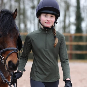 Aubrion React Winter Base Layer - Young Rider - Khaki in Khaki