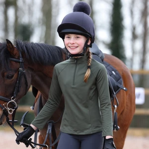 Aubrion React Winter Base Layer - Young Rider - Khaki in Khaki