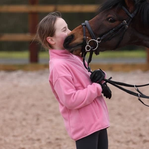 Aubrion React Winter Fleece- Young Rider - Candy Floss in Candy Floss