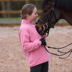 Aubrion React Winter Fleece- Young Rider - Candy Floss in Candy Floss