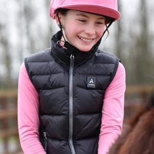 Aubrion React Insulated Gilet- Young Rider - Charcoal in Charcoal