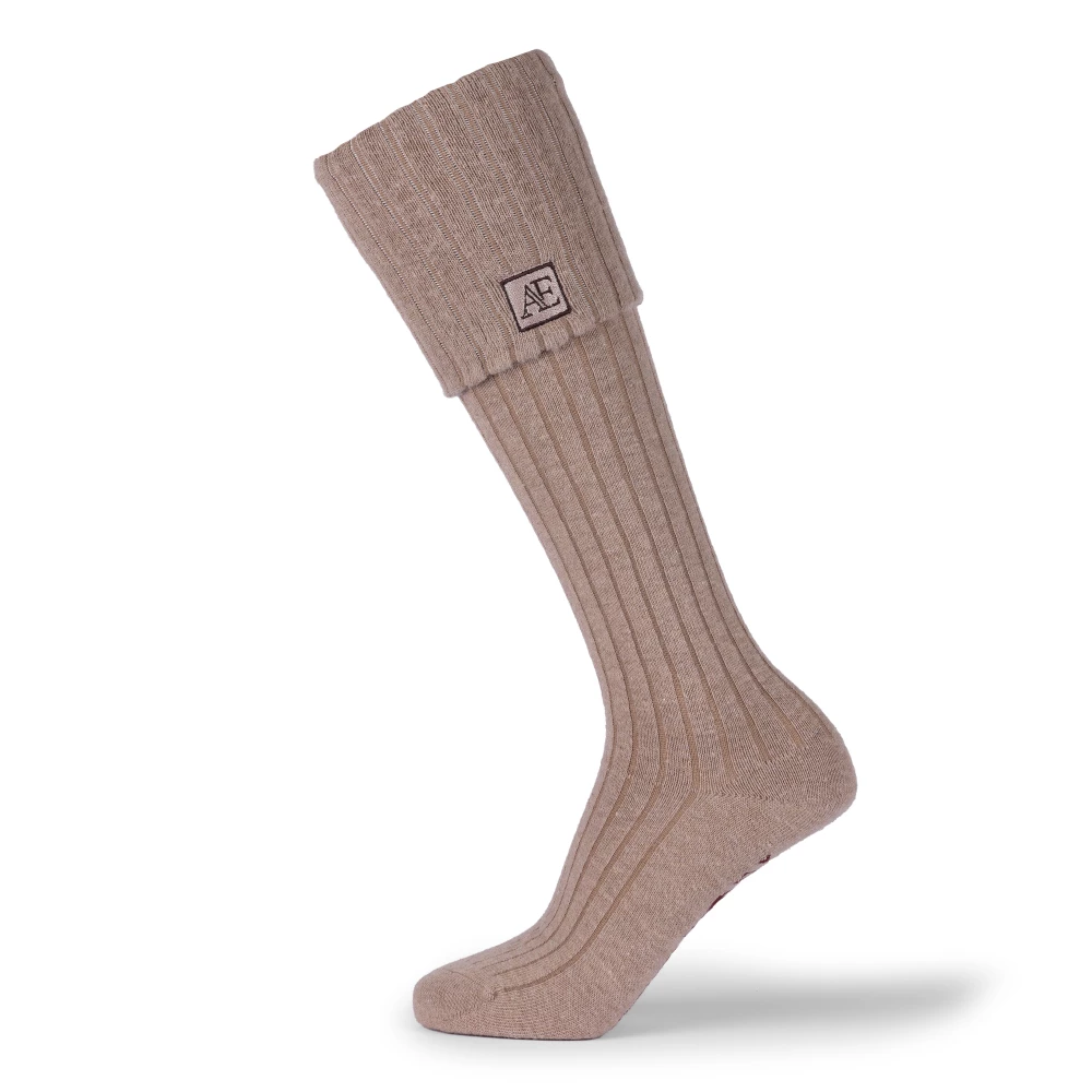 Aubrion Equestrian Knit Boot Socks - Oat in Oat