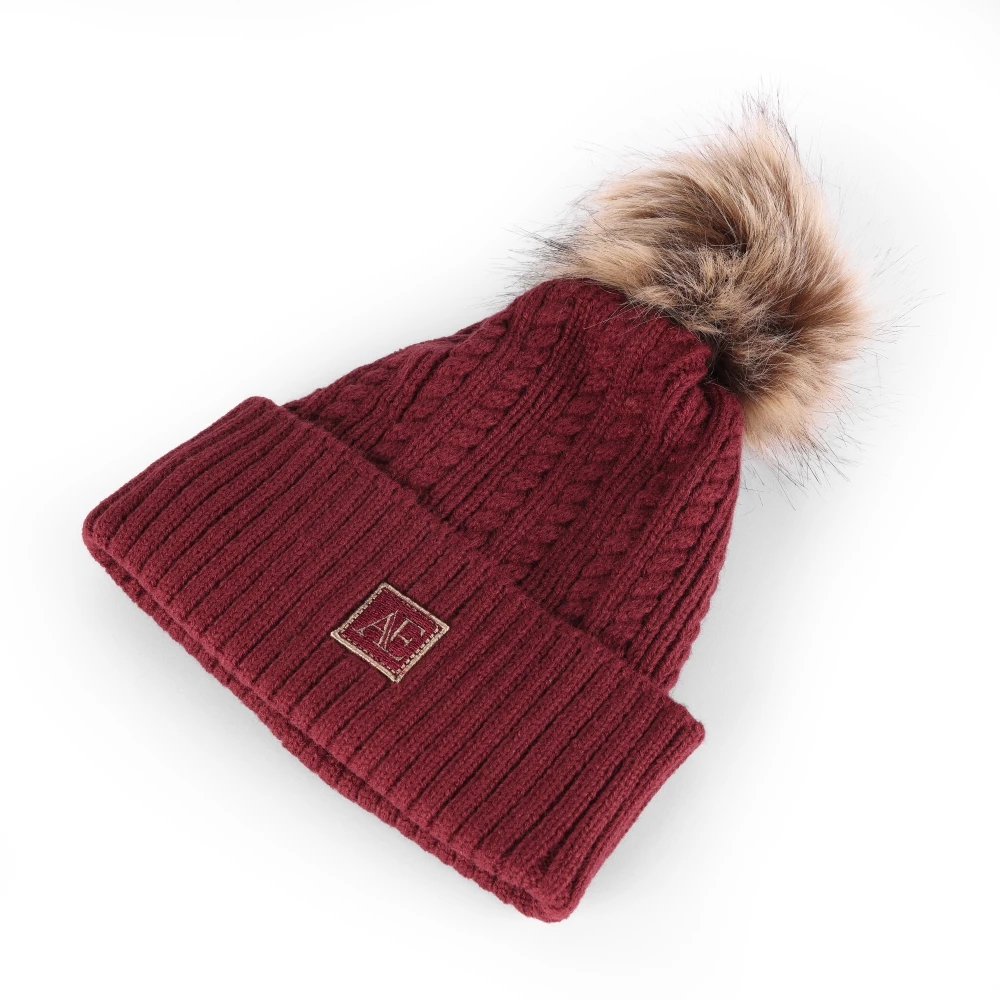 Aubrion Equestrian Knit Hat - Port in Port