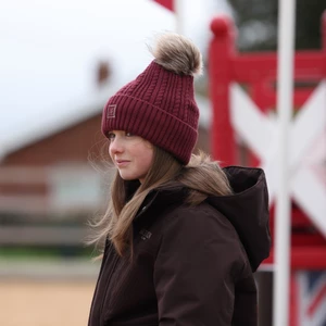 Aubrion Equestrian Knit Hat - Port in Port