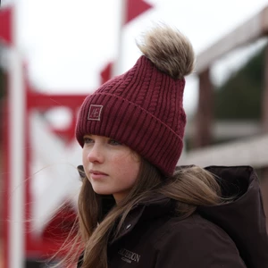Aubrion Equestrian Knit Hat - Port in Port