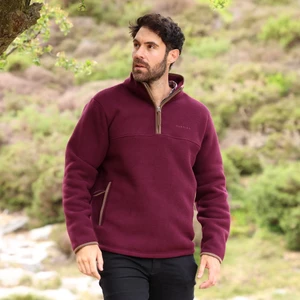 Aubrion Original Half Zip Fleece - Gents - Maroon in Maroon