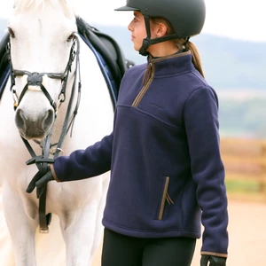 Aubrion Original Half Zip Fleece - Young Rider - Navy in Navy