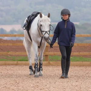 Aubrion Original Half Zip Fleece - Young Rider - Navy in Navy
