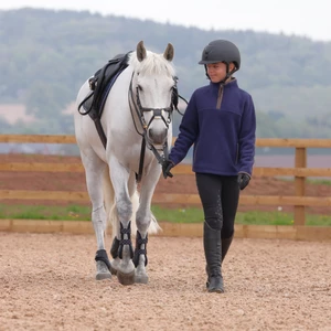 Aubrion Original Half Zip Fleece - Young Rider - Navy in Navy