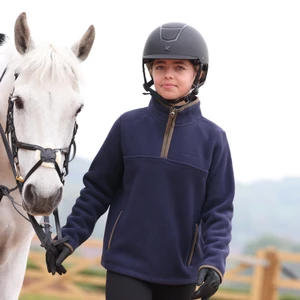 Aubrion Original Half Zip Fleece - Young Rider - Navy in Navy
