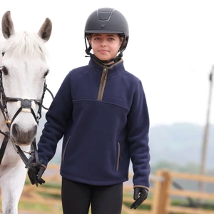 Aubrion Original Half Zip Fleece - Young Rider - Navy in Navy