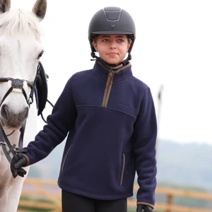 Aubrion Original Half Zip Fleece - Young Rider - Navy in Navy