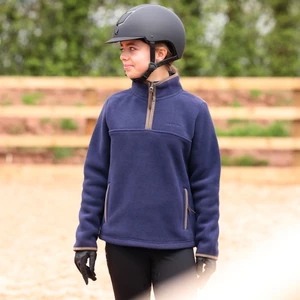 Aubrion Original Half Zip Fleece - Young Rider - Navy in Navy