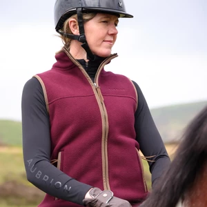 Aubrion Original Fleece Gilet - Maroon in Maroon