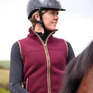 Aubrion Original Fleece Gilet - Maroon in Maroon