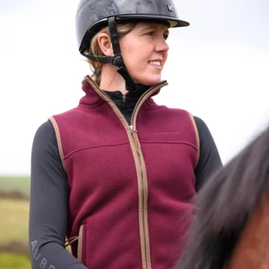 Aubrion Original Fleece Gilet - Maroon in Maroon