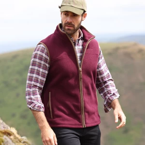 Aubrion Original Fleece Gilet - Maroon in Maroon
