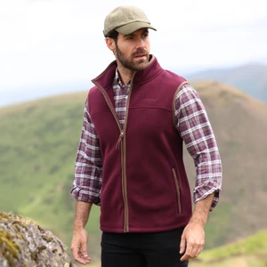 Aubrion Original Fleece Gilet - Maroon in Maroon